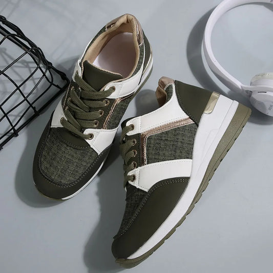 Keil-Sneaker für Damen | Stylische Plateau-Wanderschuhe