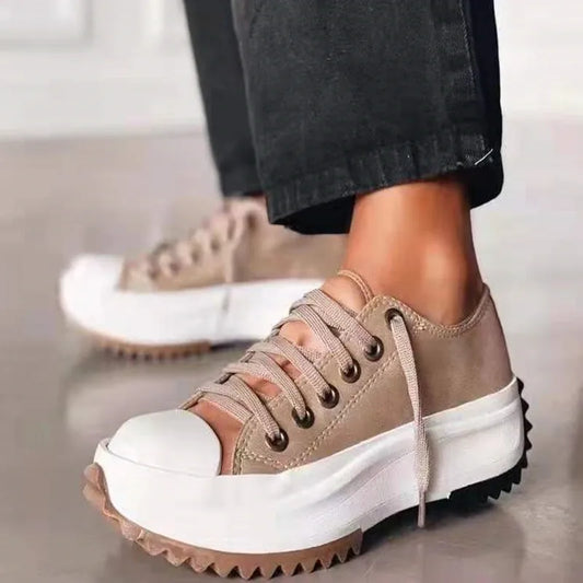 Canvas-Sneakers für Damen | Plateau-Sneaker