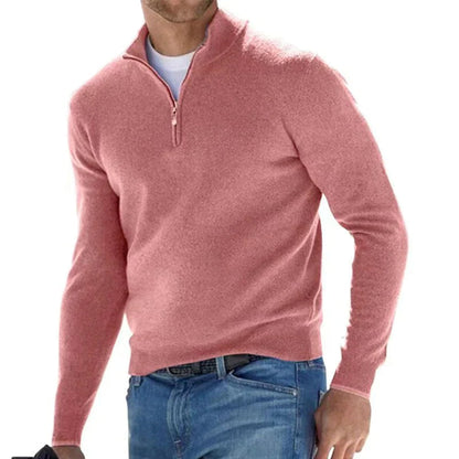 Herren-Strickpullover mit Reißverschluss | Klassischer italienischer Stil