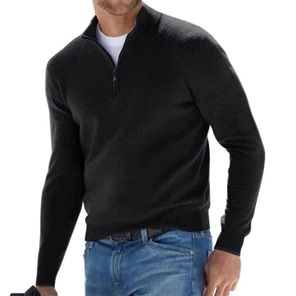 Herren-Strickpullover mit Reißverschluss | Klassischer italienischer Stil