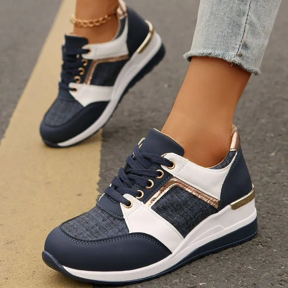 Keil-Sneaker für Damen | Stylische Plateau-Wanderschuhe