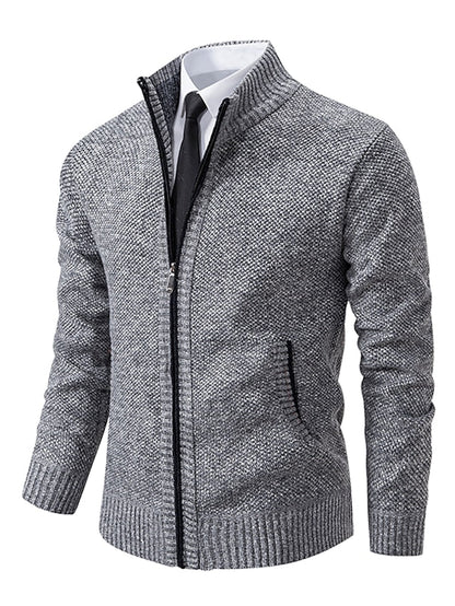 Stylischer Zipper Strickpullover für Herren (italienisches Design)