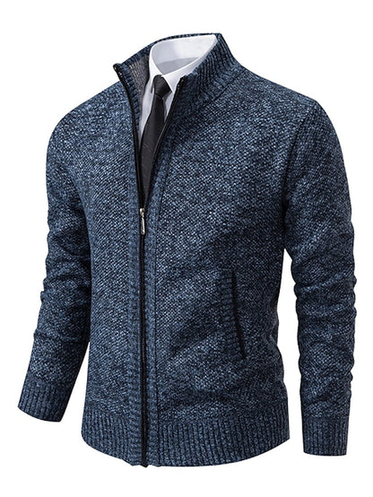 Stylischer Zipper Strickpullover für Herren (italienisches Design)