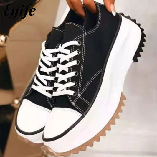 Canvas-Sneakers für Damen | Plateau-Sneaker