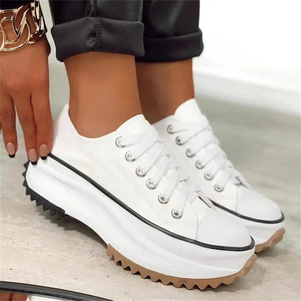 Canvas-Sneakers für Damen | Plateau-Sneaker