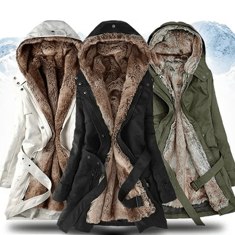 Bequemer Wintermantel mit weichem Kunstfellfutter