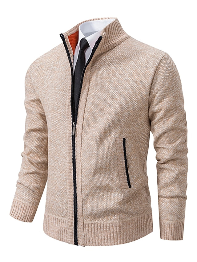 Stylischer Zipper Strickpullover für Herren (italienisches Design)