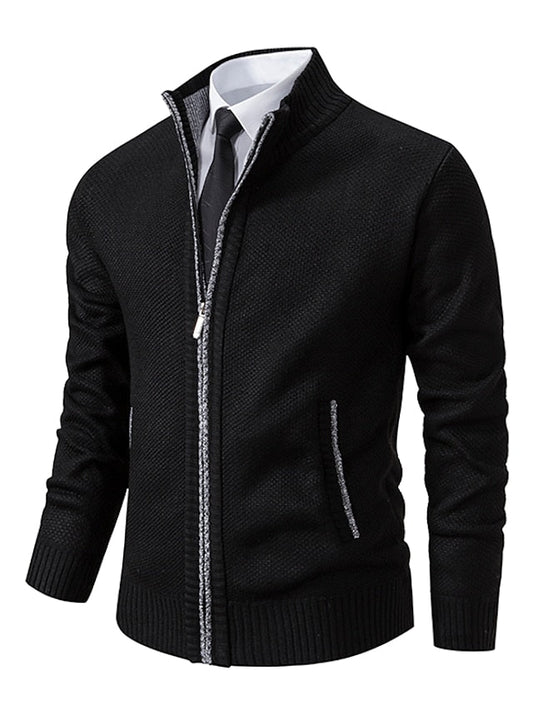 Stylischer Zipper Strickpullover für Herren (italienisches Design)