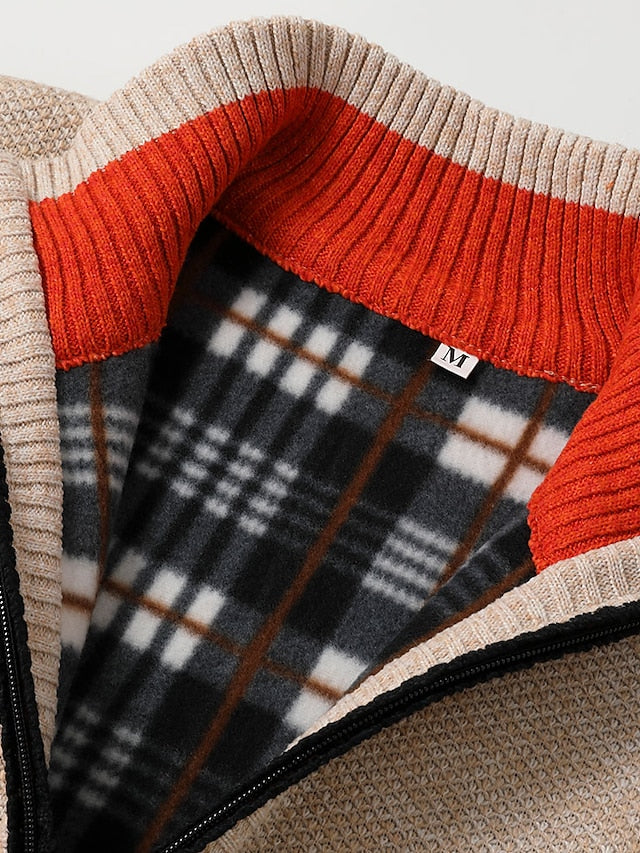 Stylischer Zipper Strickpullover für Herren (italienisches Design)